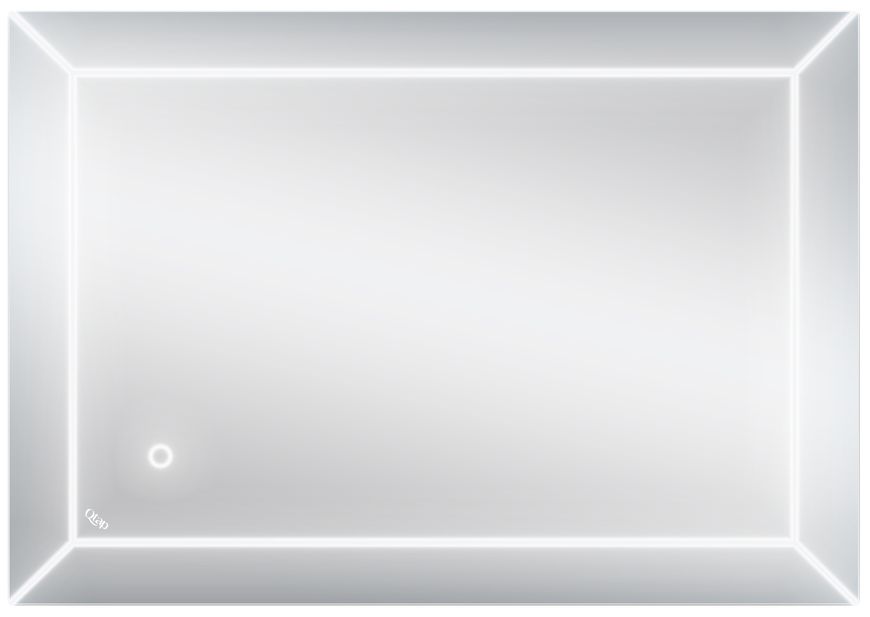 Дзеркало QTAP Aries прямокутне 500х700 з LED-підсвічуванням, сенсорний вимикач, універсальне QT037816015070W