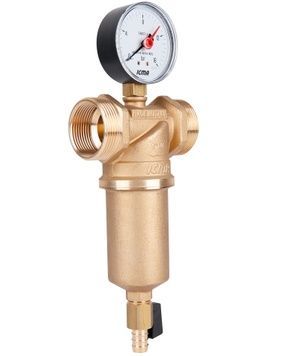 Фильтр самопромывной ICMA 1"(внутренняя) 1 1/4"(наружная) №750 с манометром - 83750AF05