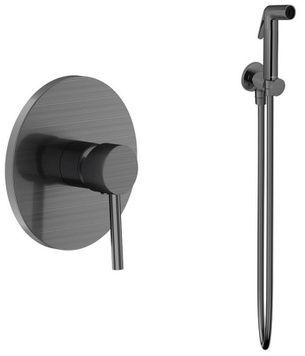 Гигиенический душ со смесителем Volle Cruze (1547.100206+1586.190105) pistola gris SET20240409 графит - SET20240409
