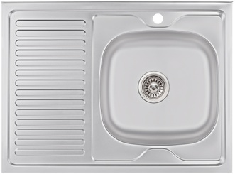 Кухонная мойка LIDZ 6080-R Satin 0,6 мм (160) - LIDZ6080R06SAT