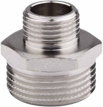 Ніпель латунний SD Forte 1 1/4"х1/2" редукційний нікельований SF3593215