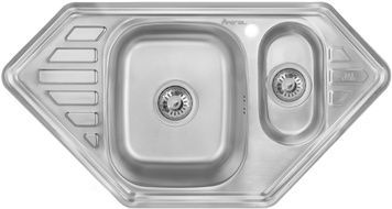 Кухонна мийка IMPERIAL 9550-С Decor двійна 0,8 мм (IMP9550CDECD) - IMP9550CDECD
