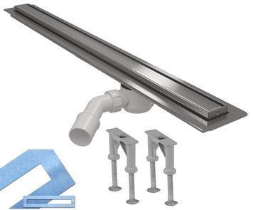 Трап для душа McALPINE OMEGA Slim MPCD700-O-B-NT-KPL 700 мм ножки мембрана - MPCD700-O-B-NT-KPL