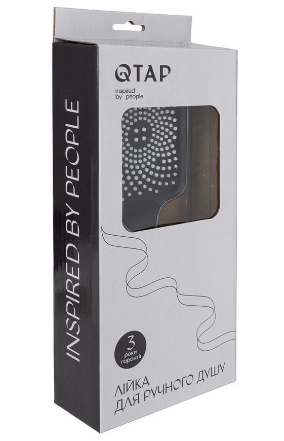 Лейка для ручного душа Qtap Rucni прямоугольная 140x95 мм QTRUCA145S1GRP Graphite - QTRUCA145S1GRP