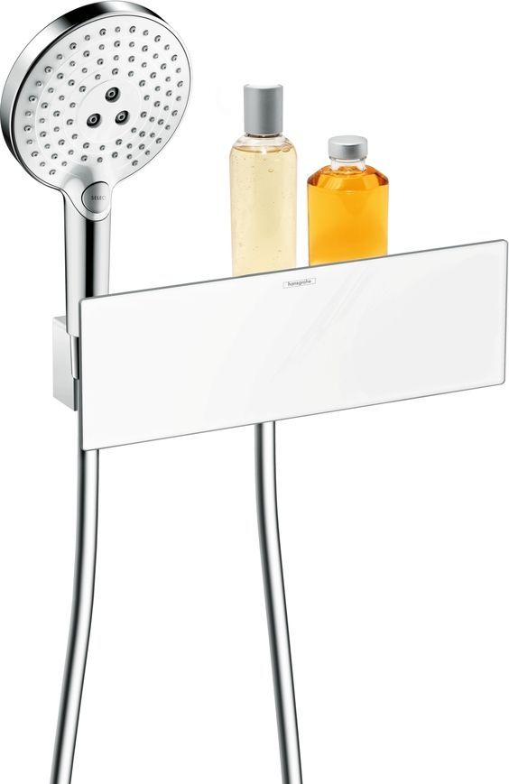 Шланговое подключение HANSGROHE FixFit с держателем и полочкой White/Chrome 26456400 белый/хром - 26456400