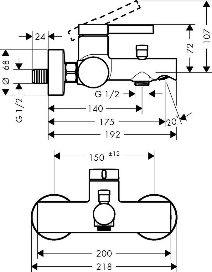Змішувач для ванни Hansgrohe Zesis S 74420000 хром - 74420000