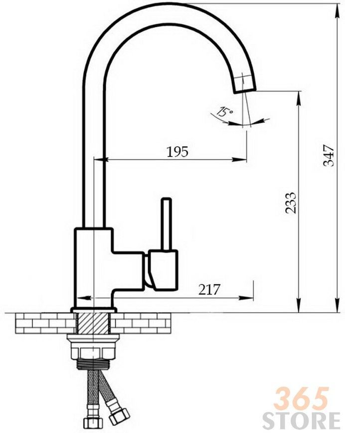 Змішувач для мийки IMPERIAL 31-107GRA-01 - IMP31107GRA01