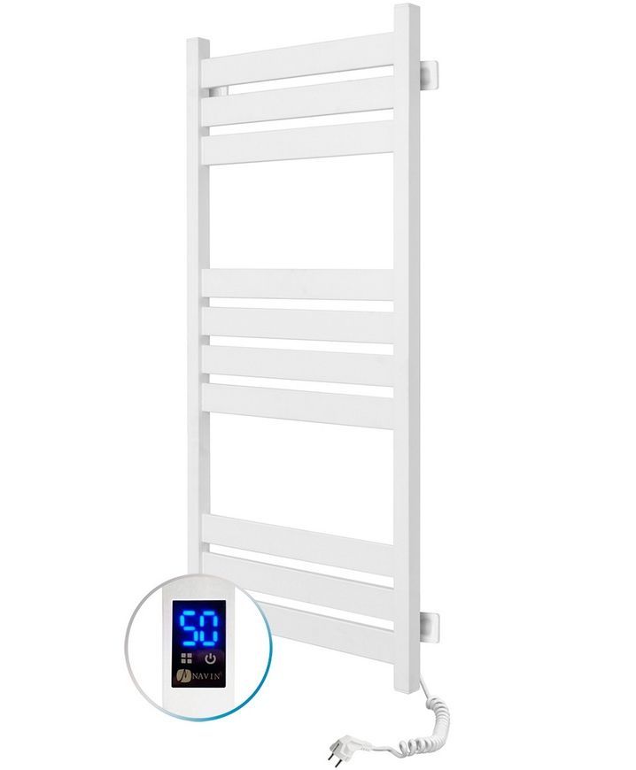 Рушникосушарка електрична NAVIN Largo 500х1000 Sensor таймер регулятор права 12-844053-5010 білий оксамит - 12-844053-5010
