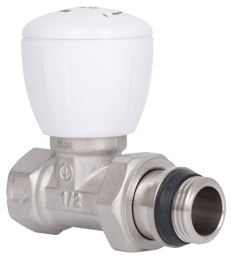 Кран радиаторный Thermo Alliance Standart 1/2" ВН Powerful прямой с ручкой и антипротечкой SF230W15