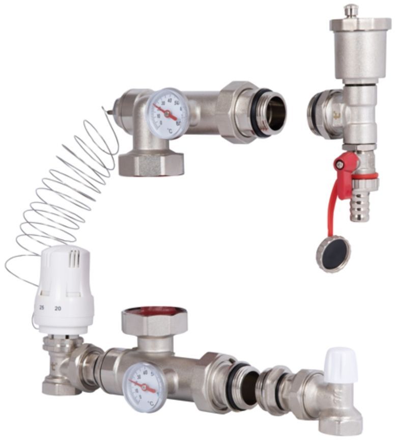 Змішувальна група Thermo Alliance Standart 1'' без байпаса, без насосу SF006W25 - SF006W25