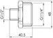 Ниппель латунный SD Forte 1 1/4"х1/2" редукционный никелированный SF3593215