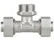 Тройник обжимной Thermo Alliance Standart 20х3/4"НРх20 для металлопластиковых труб, латунь SD160W202020