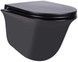 Унитаз подвесной QTAP Virgo безободковый черный с сиденьем Soft-close QT1833051ERMB - QT1833051ERMB - 1
