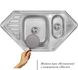 Кухонна мийка IMPERIAL 9550-С Decor двійна 0,8 мм (IMP9550CDECD) - IMP9550CDECD     - 2
