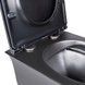Унитаз подвесной QTAP Virgo безободковый черный с сиденьем Soft-close QT1833051ERMB - QT1833051ERMB - 3
