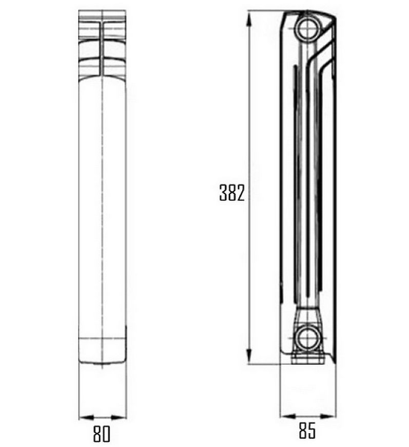 Радиатор алюминиевый THERMO ALLIANCE Line 300/85 - TAl30085A