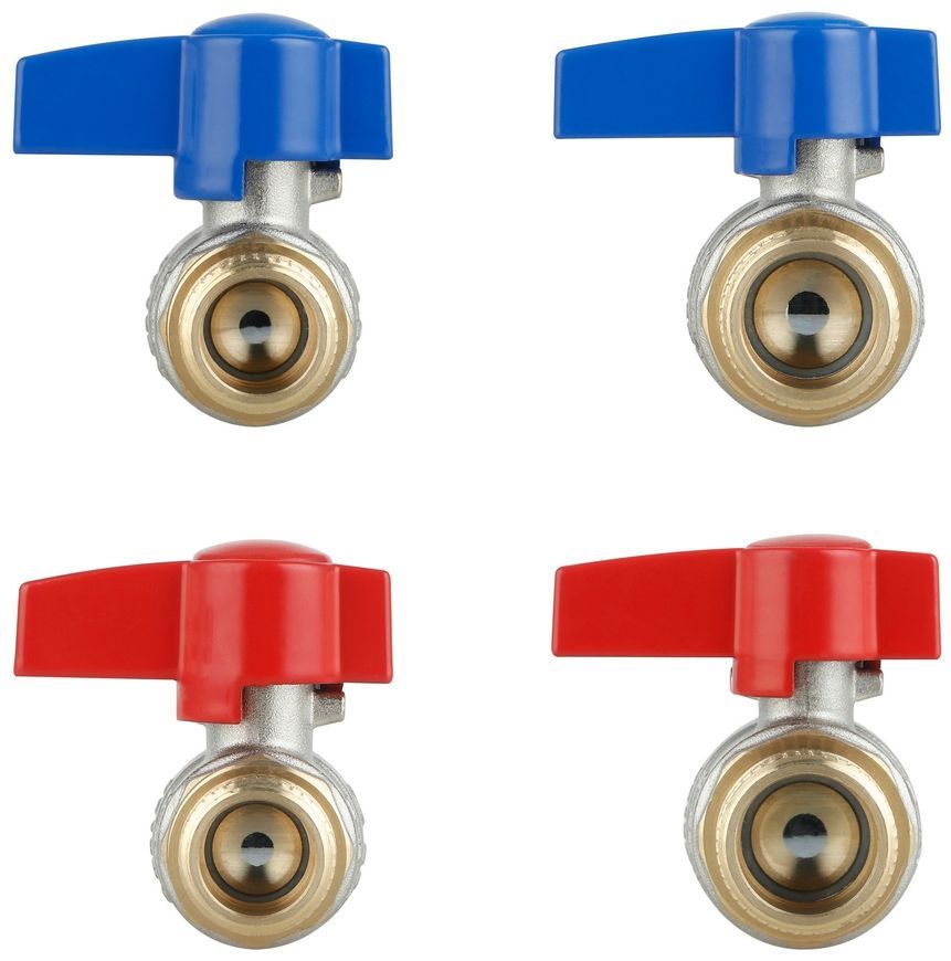 Комплект кранів кульових прямих з накидною гайкою Thermo Alliance Standart 1/2", 3/4" ВЗ для підключення котла TAS262RBW1520
