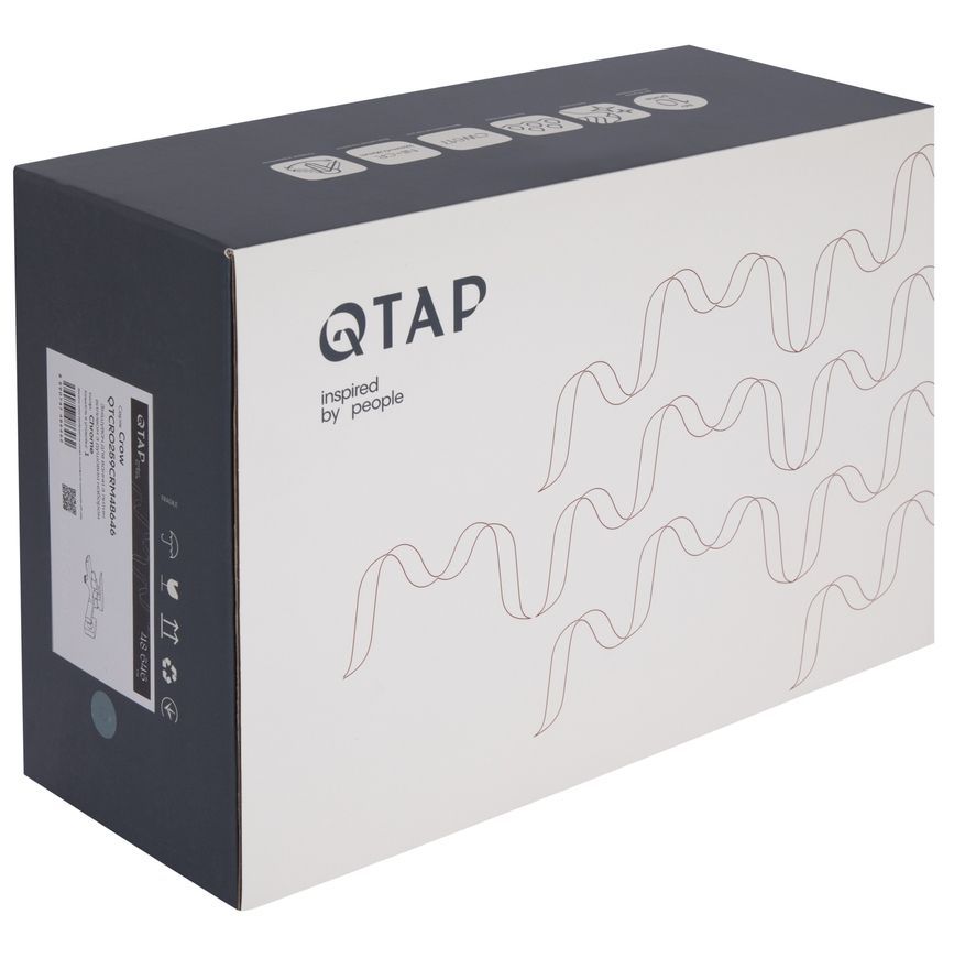 Смеситель для ванны Qtap Crow с душевым гарнитуром Chrome QTCRO259CRM48646 - QTCRO259CRM48646