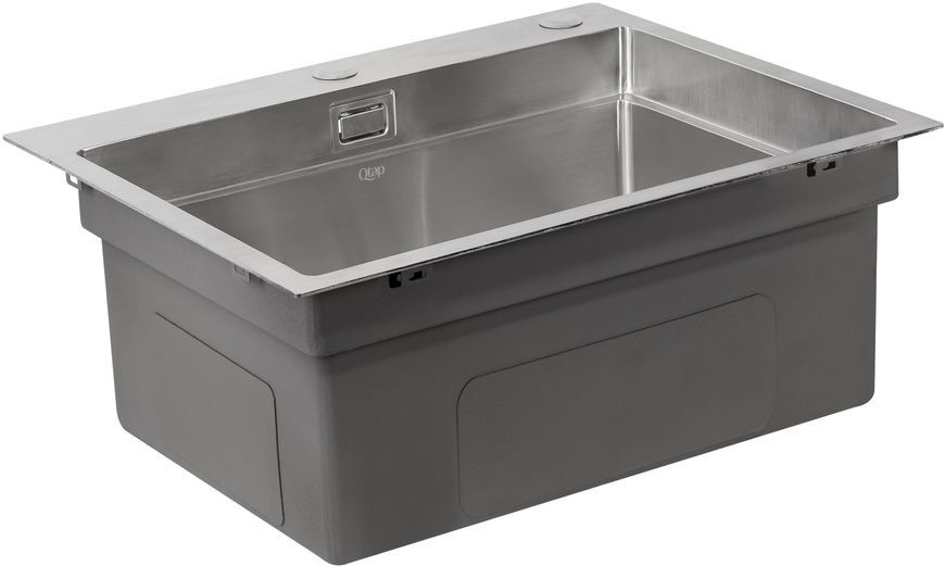 Кухонная мойка интегрированная QTAP DH5050 Satin 3,0/1,2 мм + сушилка + диспенсер - QTDH5050SET3012