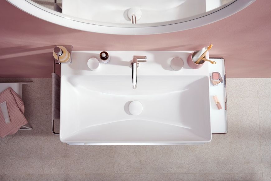 Смеситель для раковины HANSGROHE Tecturis S 110 Fine CoolStart EcoSmart+ Chrome 73323000 хром с донным клапаном - 73323000
