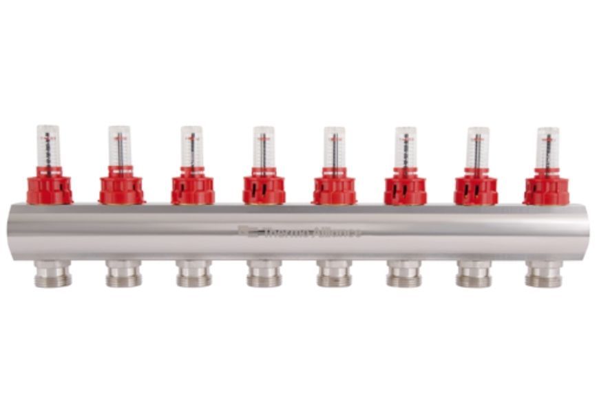 Колектор з витратомірами Thermo Alliance Standart 1" 8 виходів 3/4" + євроконуси 3/4''х16&times;2 SD235W848889 - SD235W848889