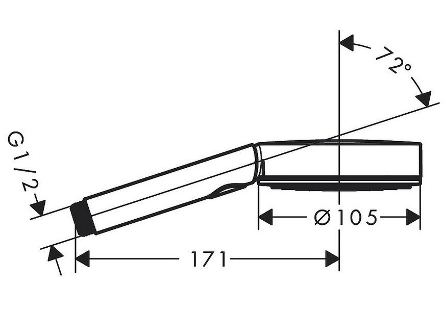 Ручний душ HANSGROHE Pulsify Select S 105 3jet Activation Matt Black 24100670 чорний матовий - 24100670