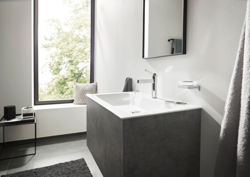 Смеситель для раковины HANSGROHE Finoris 110 Chrome 76023000 хром с донным клапаном push-open - 76023000