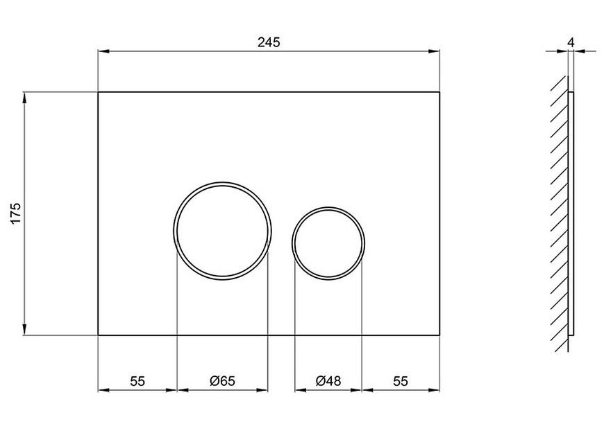 Панель смыва для унитаза QTAP Nest QT0111V1163GB - QT0111V1163GB