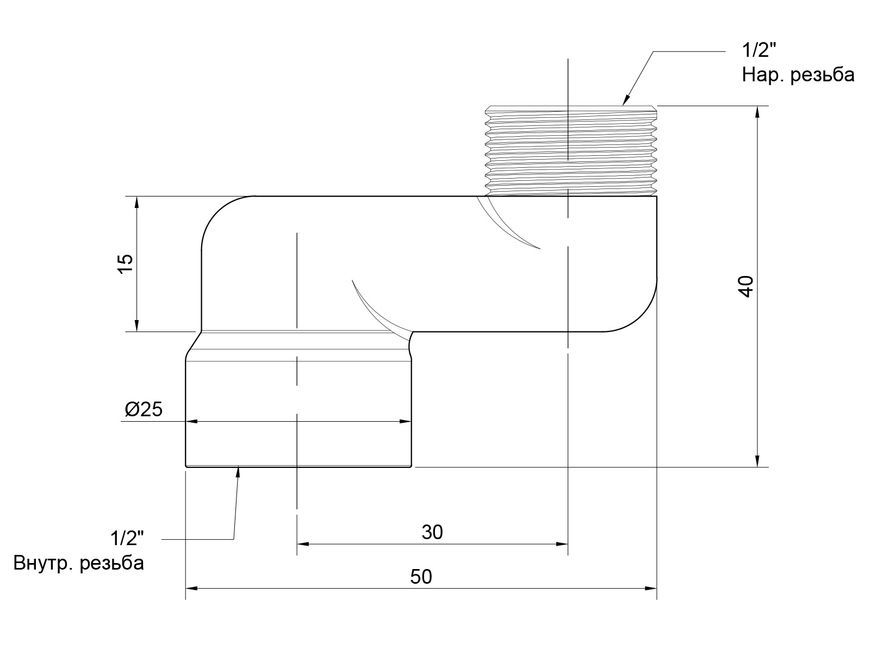 Эксцентрик радиаторный ICMA 1/2" ВН, смещение 3 см №720 82720CR06 - 82720CR06