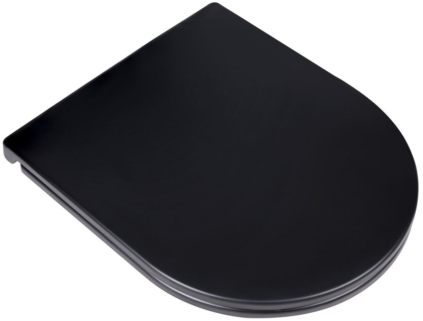Унітаз підвісний QTAP Virgo безобідковий чорний з сидінням Soft-close QT1833051ERMB - QT1833051ERMB