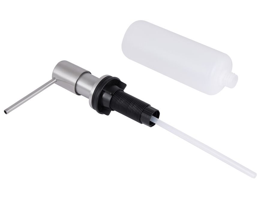 Дозатор для моющего средства Lidz LK118 круглый Brushed Steel LDLK118BRU46400