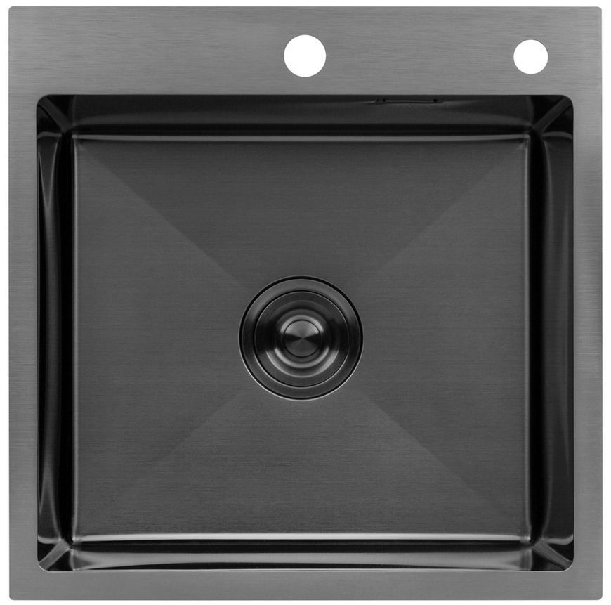 Кухонна мийка Kroner KRP Schwarze-5050HM PVD 3,0/1,0 мм графіт CV022793 - Schwarze-5050HM