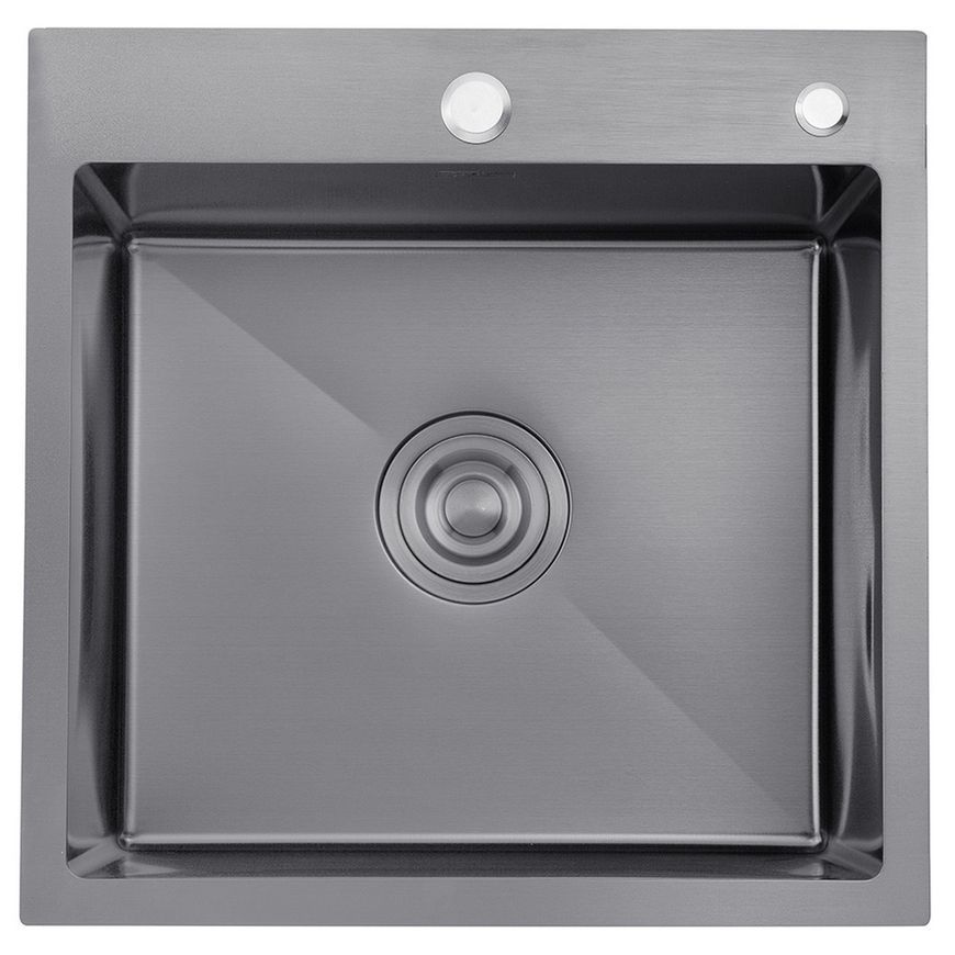 Кухонная мойка Kroner KRP Schwarze 5050HM PVD 3,0/1,0 черная CV022793 Schwarze-5050HM - Schwarze-5050HM