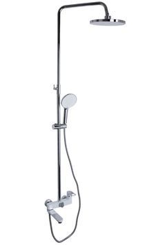 Душевая система Qtap Jay с изливом на три потребителя Chrome/White QTJAY111CRW45555 - QTJAY111CRW45555