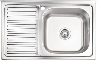 Кухонная мойка LIDZ 5080-R Decor 0,8 мм (180) - LIDZ5080RDEC06