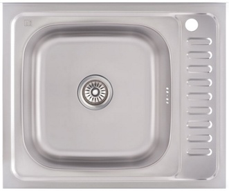 Кухонна мийка LIDZ 6050-L Decor 0,6 мм (160) - LIDZ6050L06DEC