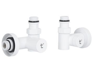 Комплект кранів для рушникосушарки Thermo Alliance Standart кутовий під ТЕН 1/2" SF395W15HEW білий - SF395W15HEW
