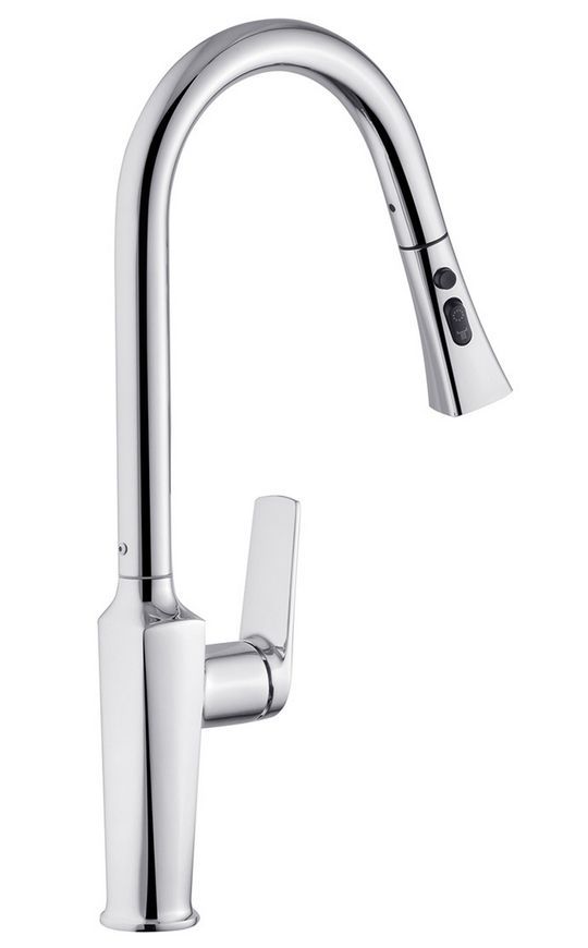 Смеситель для кухни с выдвижным изливом Kroner KRP Makon-C030-T хром CV033866 латунь - KRP Makon-C030-T