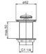 Донный клапан KFA ARMATURA 660-353-81 для умывальника 1 1/4" Cliсk-Claсk малый черный без перелива - 660-353-81 - 2