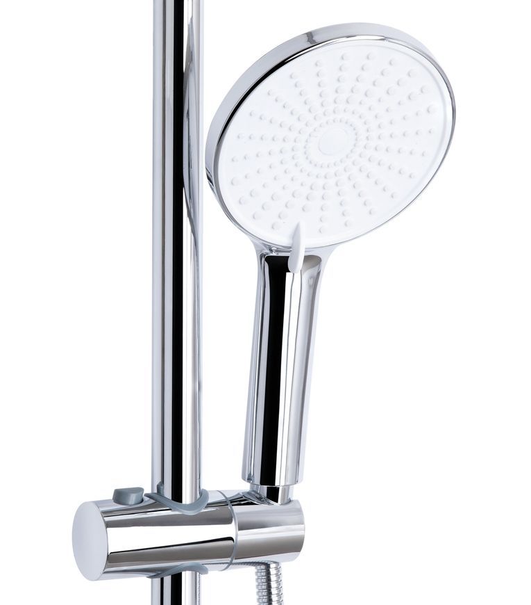 Душова система Qtap Jay з виливом на три споживача Chrome/White QTJAY111CRW45555 - QTJAY111CRW45555