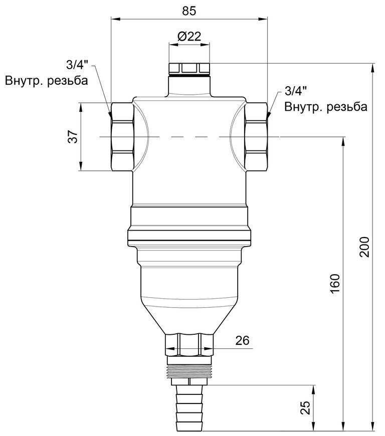 Фильтр самопромывной ICMA 3/4" №745 - 82745AE05