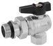 Кран-американка Karro Uno Black 3/4" ВН шаровой угловой с антипротеканием PN40 KR-100056 CV035517 - KR-100056 - 1