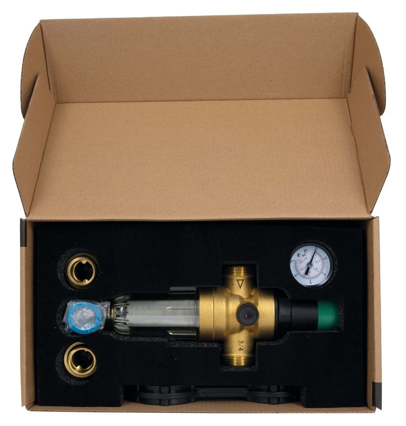 Фильтр самопромывной для холодной воды Thermo Alliance Forte 3/4" НР с редуктором давления SF128W20C - SF128W20C