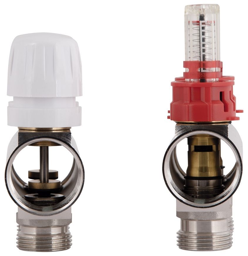 Колектор з витратомірами Thermo Alliance Standart 1" 2 виходи 3/4" SD235W2 латунь - SD235W2