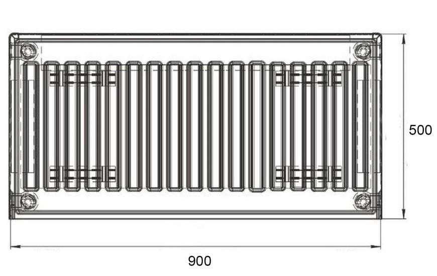 Радиатор стальной Thermo Alliance 11 тип 500х900 боковое подключение TA11500900K - TA11500900K