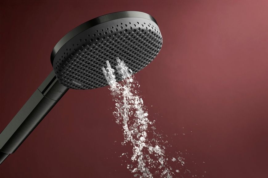 Ручний душ HANSGROHE Raindance Alive Select S 125 3jet EcoSmart Brushed Black Chrome 24511340 чорний хром - 24511340