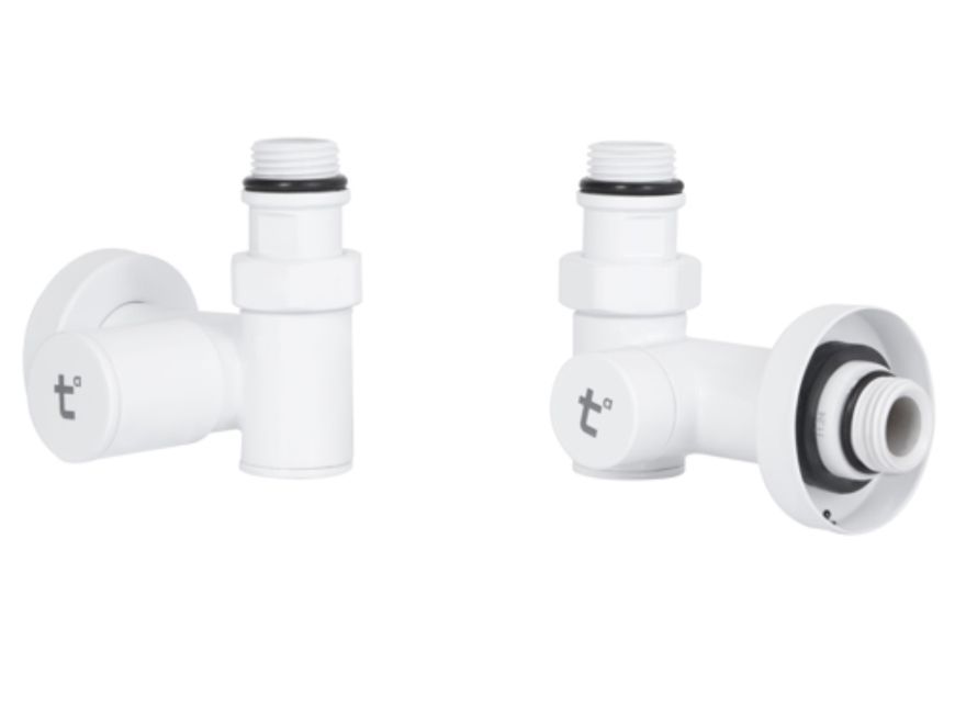 Комплект кранів для рушникосушарки Thermo Alliance Standart кутовий під ТЕН 1/2" SF395W15HEW білий - SF395W15HEW
