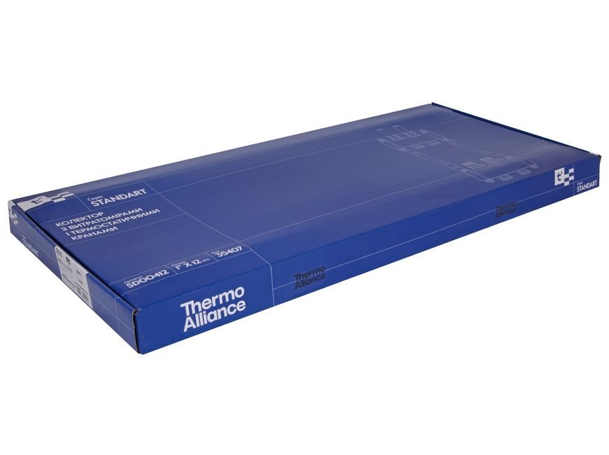 Коллектор с термостатическими клапанами и расходомерами Thermo Alliance Standart 1" 12 выходов SD00412 нерж. - SD00412