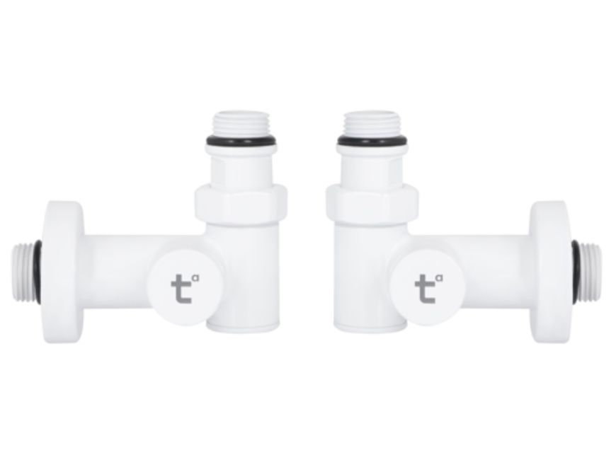 Комплект кранів для рушникосушарки Thermo Alliance Standart кутовий під ТЕН 1/2" SF395W15HEW білий - SF395W15HEW