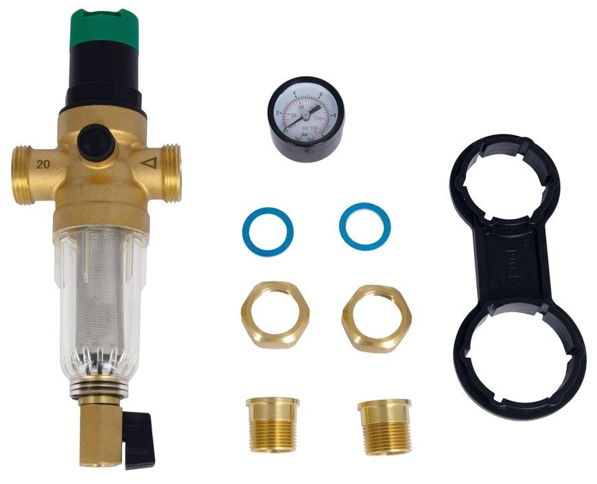 Фильтр самопромывной для холодной воды Thermo Alliance Forte 3/4" НР с редуктором давления SF128W20C - SF128W20C